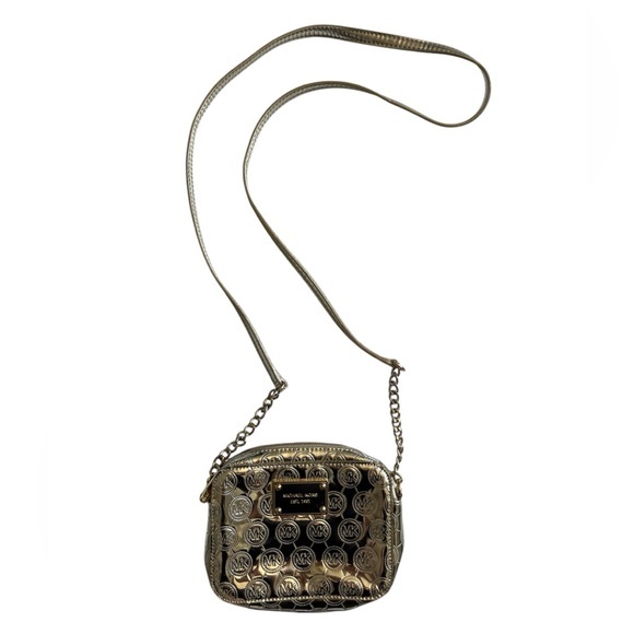 Michael Kors Metallic Gold Crossbody Bag - Picture 1 of 9